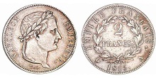 2 francs argent 1815 