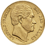 20 francs or union latine léopold 1er