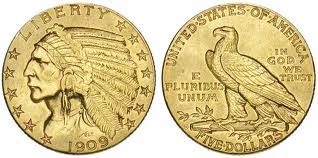 5 dollars en or 1909