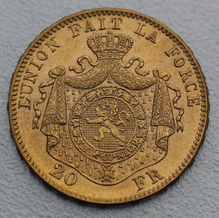 20 francs or belgique 