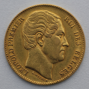 20 francs or léopold premier roi des belges