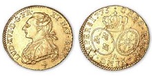 louis d-or au buste habille 1775 louis XVI