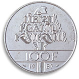 100 francs argent 1987 la fayette 