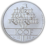 100 francs argent 1988 fraternite