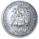 100 francs argent 1996 clovis