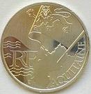 piece de 10 euros argent aquitaine