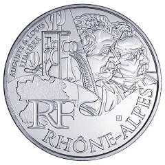 10 euros argent rhone alpes