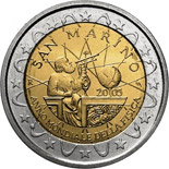 2 euro 2005 commemorative Saint Marin l'année mondiale de la physique