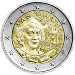 2 euro commemorative 2006 Saint Marin 500ème anniversaire de la mort de Christophe Colomb