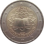 pièce 2  euro 2007 Autriche 50ème anniversaire du traité de Rome