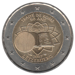 2 euro commémorative Luxembourg 2007 traité de rome avec hologramme