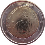2 euro commémorative 2007 Saint Marin bicentenaire de la naissance de Giuseppe Garibaldi