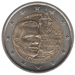 2 euro commémorative 2008 Luxembourg Grand-Duc Henri et le château de Berg