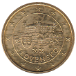 piece de 10 cent 10 centimes d'euro slovaquie