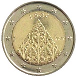 2 euro commémorative 2009 Finlande 200e anniversaire de l’autonomie de la Finlande et de la Diète de Porvoo