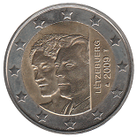 2 euro commémorative 2009 Luxembourg Grand-Duc Henri et la Grande-Duchesse Charlotte