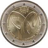 2 euro commémorative 2009 Portugal deuxièmes Jeux de la Lusophonie