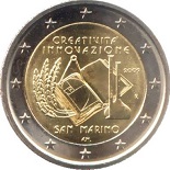 2 euro commémorative 2009 Saint Marin année européenne de la créativité et de l’innovation