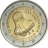 2 euro commémorative 2009 Slovaquie 20e anniversaire du jour de la liberté et de la démocratie