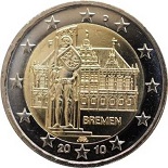2 euro commémorative 2010 Allemagne BREMEN,  État fédéré de Brême
