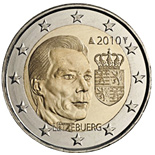 2 euro commémorative 2010 Luxembourg les armoiries du Grand-Duc