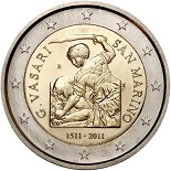 2 euro commémorative 2011 Saint Marin 500e anniversaire de la naissance de Giorgio Vasari