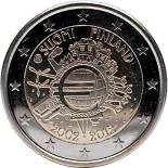 2 euro 2012 Finlande commémorative les 10 ans de l'euro