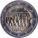 2 euro commémorative 2012 Malte représentation majoritaire 1887