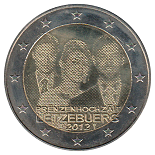 2 euro commémorative 2012 Luxembourg mariage du Prince Guillaume et de la contesse Stéphanie de Lannoy