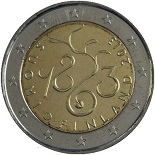 2 euro 2013 commémorative Finlande pour commémorer le 150ème anniversaire du parlement de 1863