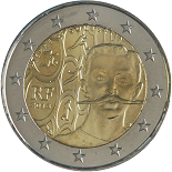 2 euro commemorative 2013  France 150ème anniversaire de la naissance de Pierre de Coubertin