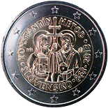 2 euro commemorative 2013 Slovaquie 1150e anniversaire de la mission de Constantin et Méthode en Grande-Moravie. 
