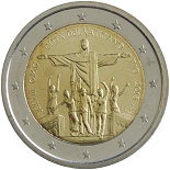 2 euro commemorative 2013 Vatican 28ème journée mondiale de la jeunesse Rio de Janeiro