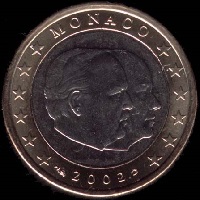 pièce de 1 euro monaco rainier III 2002