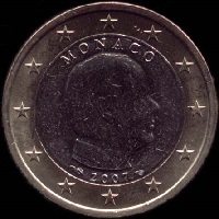 piece de 1 euro monaco albert 2007