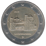 2 euro commemorative 2014 Allemagne  Basse-Saxe, NIEDERSACHSEN