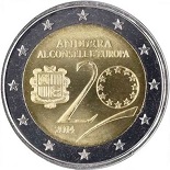 2 euro commémorative Andorre 2014 pour ses  20 ans au Conseil de l’Europe