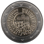 2 euro 2015 allemagne 25eme aniversaire de la réunification
