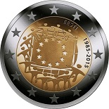 2 euro 2015 Estonie 30ème anniversaire du drapeau européen