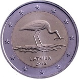 2 euro 2015 Lettonie la cigogne