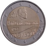 2 euros 2016 Luxembourg pour commémorer le 50ème anniversaire du pont Grande Duchesse Charlotte