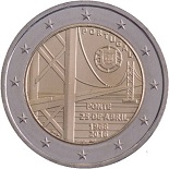 2 euros 2016 Portugal le 50ème anniversaire du pont du  25 avril