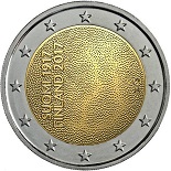 pièce 2 euros 2017 finlande commémorative pour les 100 ans de son indépendance 