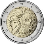 pièce 2 euros 2017 france  Rodin