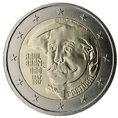 pièce 2 euros 2017 portugal commémorative raul brandao