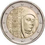 pièce 2 euro 2017 san marino 750ème anniversaire de la naissance de Giotto