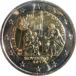 pièce 2 euros 2017 commémorative slovaquie 550ème anniversaire de l'université istropolitana