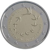 2 euros 2017 slovénie commémorative pour les 10 ans de l'euro
