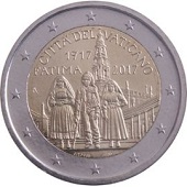 pièce 2 euros 2017 Vatican apparitions de Fatima