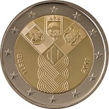 pièce 2 euro 2018 Estonie pour le centenaire de la fondation des états baltes indépendants